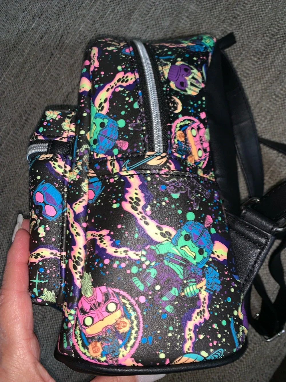 Funko Marvel Infinity Saga Blacklight Backpack nwot